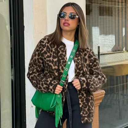 Chic Leopard Print Jacket