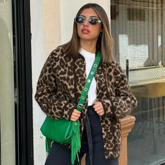 Chic Leopard Print Jacket