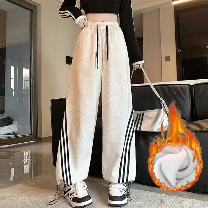 Retro Slim Wide-Leg Casual Sweatpants