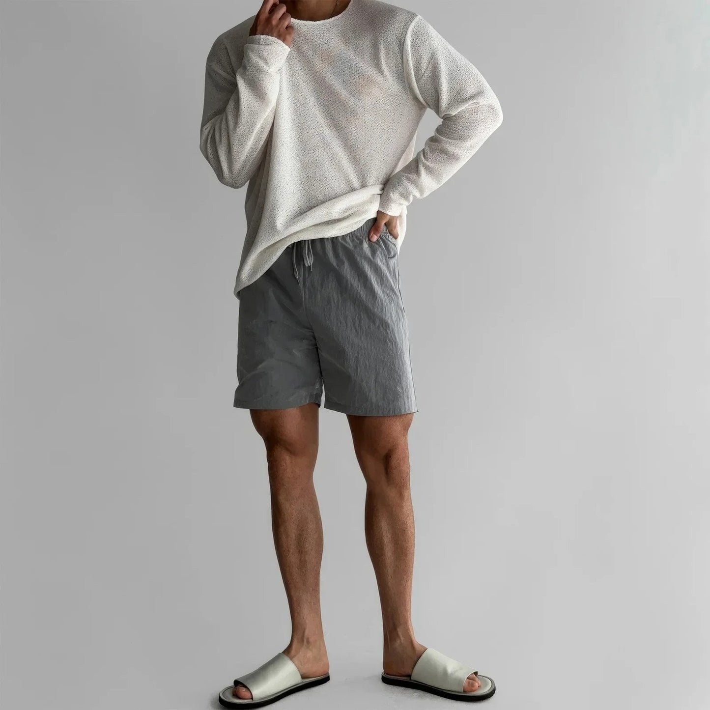 Sun Shield Men's Knitted Long Sleeve Tee