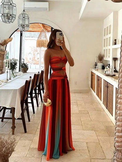 Luna Glow Hollow Out Maxi Dress