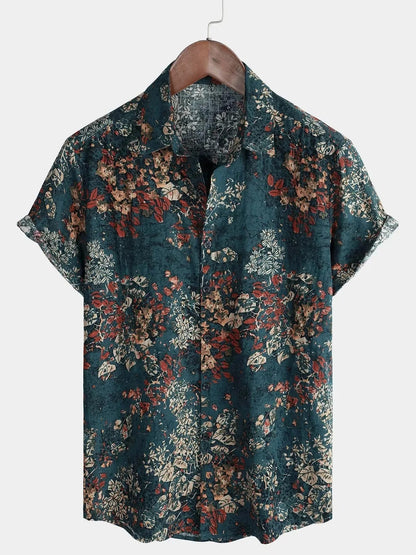 Trendy Beachwear Floral Print Shirt