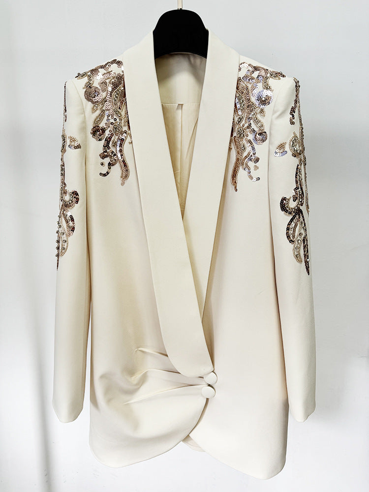 Women’s Heavy Industry Beaded Diamond Collar Dress