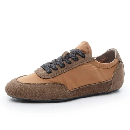Velvet Glow Suede Lace-Up Sneakers