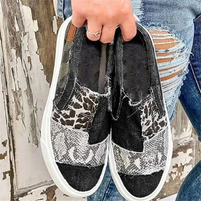 Leopard Canvas Spring Flats