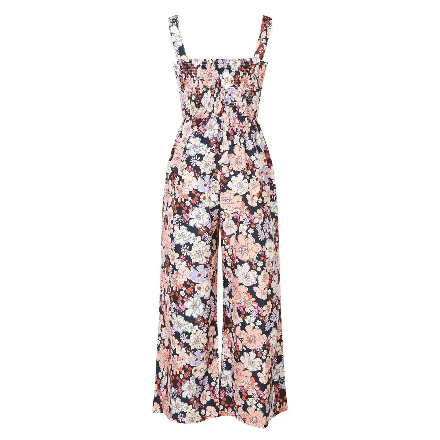 Printed Sleeveless Wide-Leg Jumpsuit