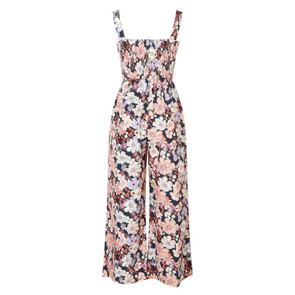 Printed Sleeveless Wide-Leg Jumpsuit