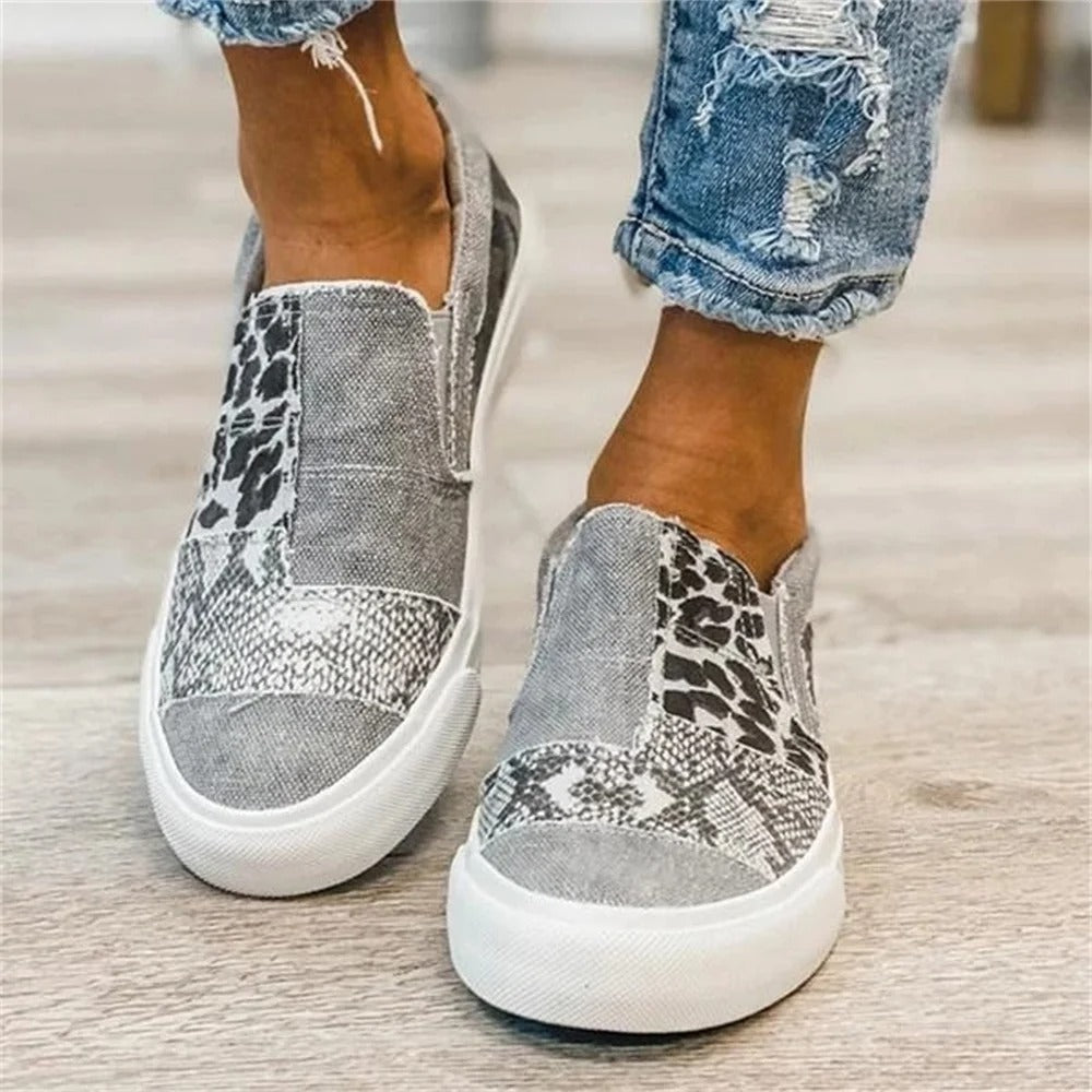 Leopard Canvas Spring Flats