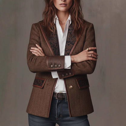 French Retro Coat With A Suit Collar