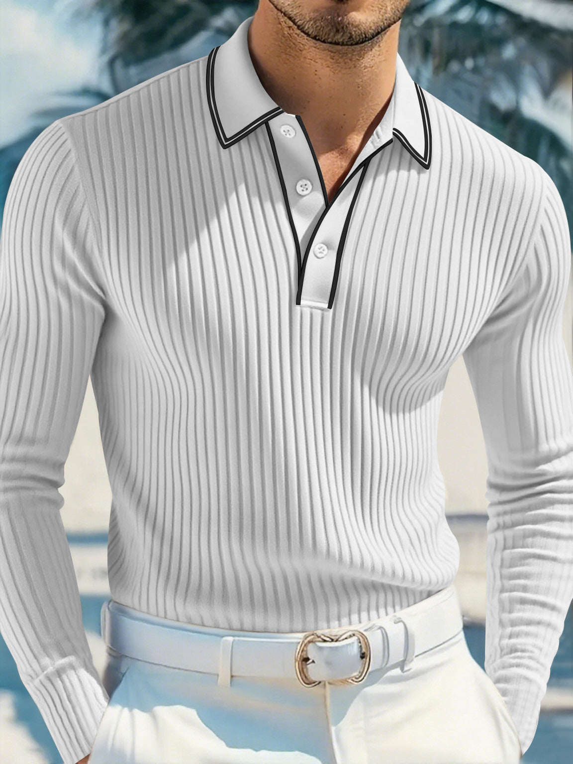 Men’s Long-Sleeve Polo Shirt