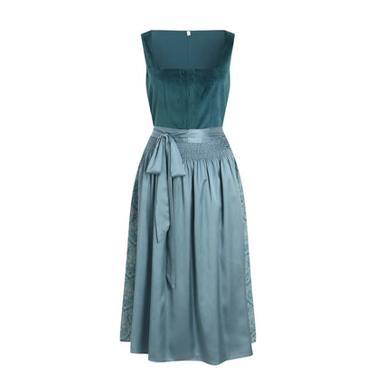 Bavarian Oktoberfest Suede Apron Dress