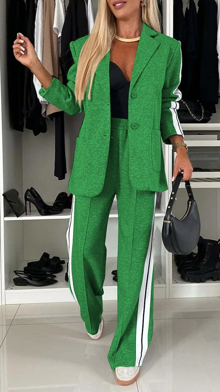 Stylish Blazer Two-Piece Suit Set