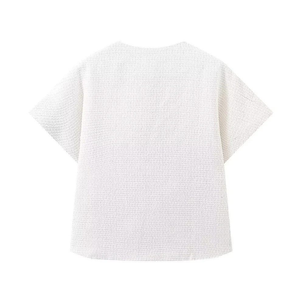 Asymmetric V-Neck Shirt