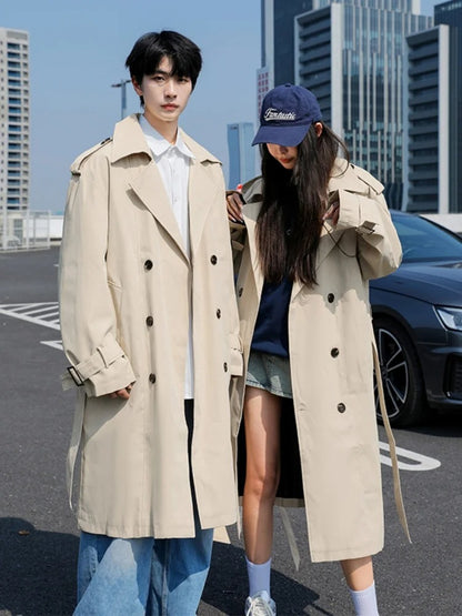 Brit Chic Men's Knee-Length Overcoat