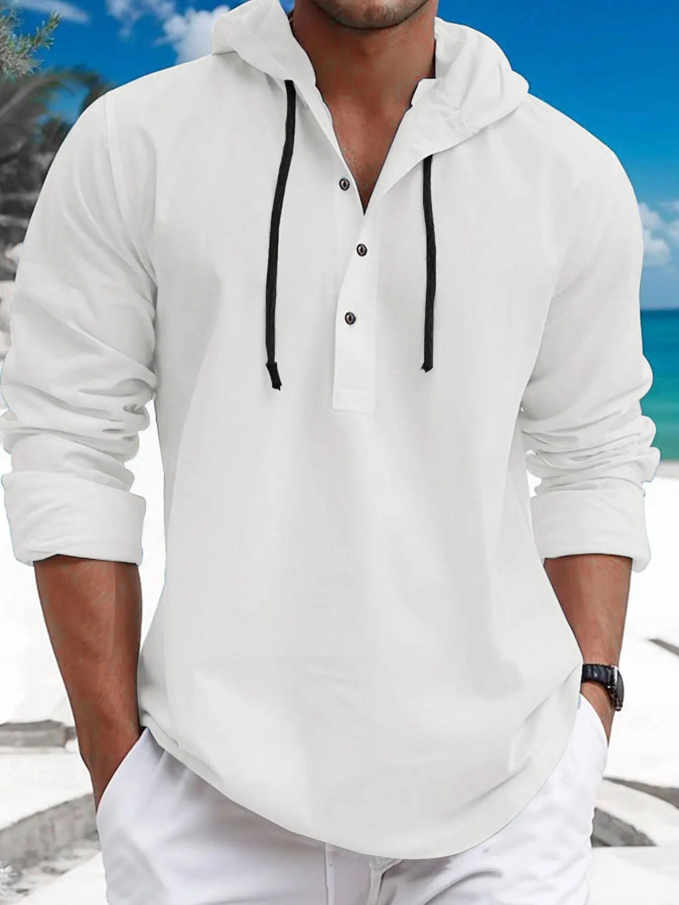 Hooded Twill Shirt