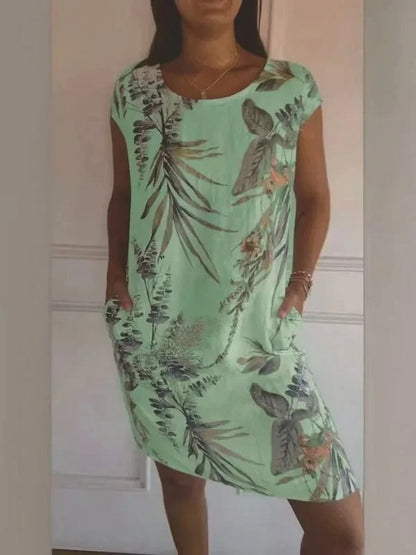 Effortless Printed Knee-Length Dress