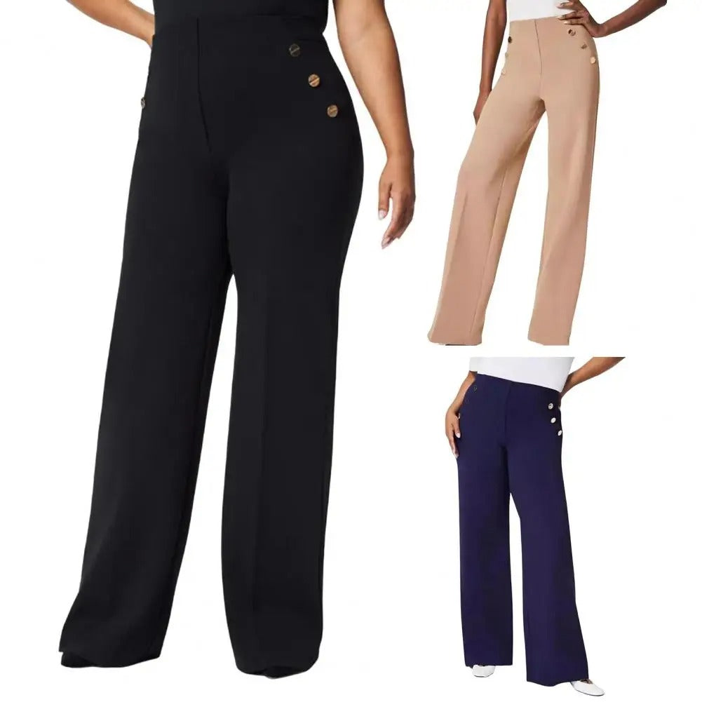 Sophisticated Slim Fit Wide Leg Pants