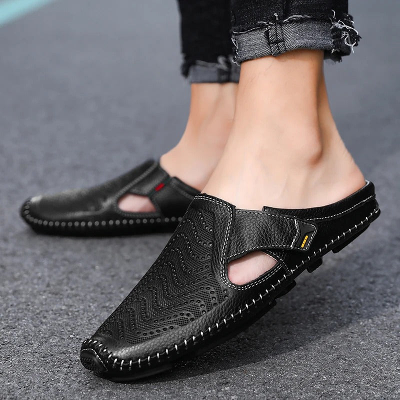 UrbanDrive Leather Mules