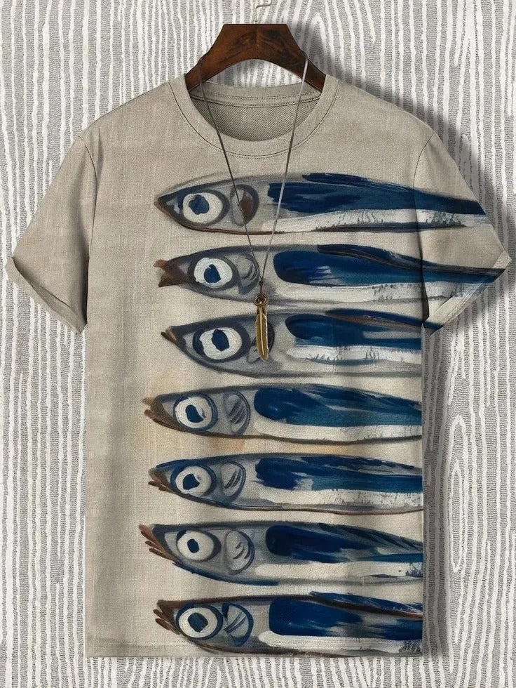 Funny Cat Print Men's T Shirt