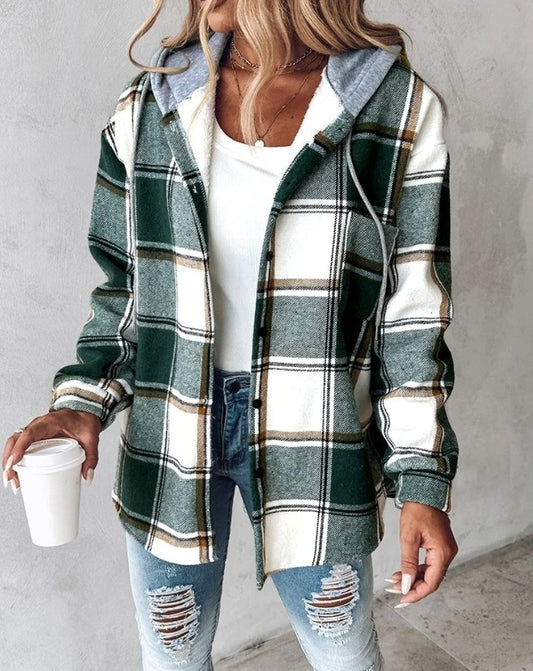 Plaid Street Style Hoodie