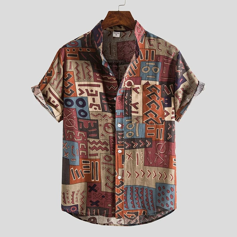 Boho Geometric Beach Shirt