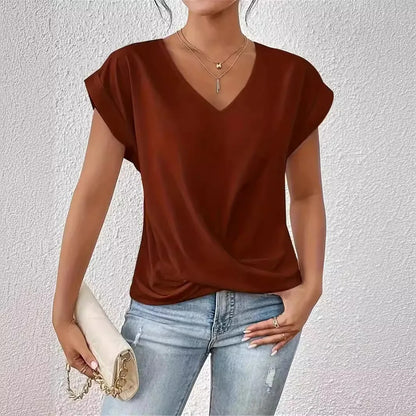 Elegant V-Neck Casual Tee