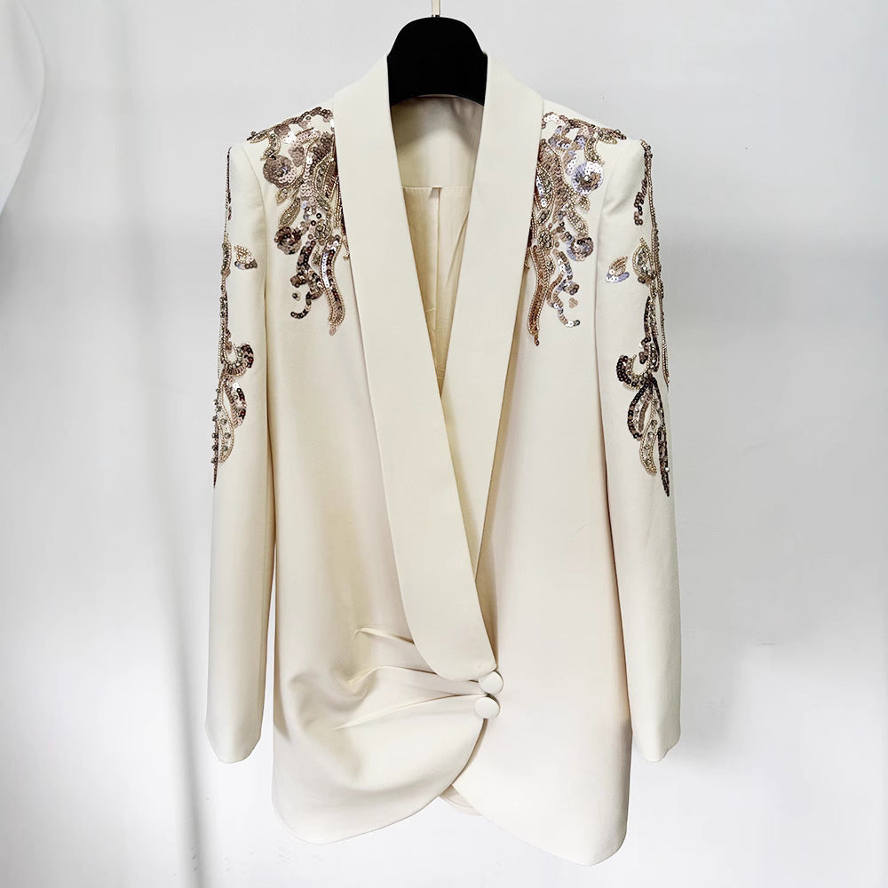 Women’s Heavy Industry Beaded Diamond Collar Dress