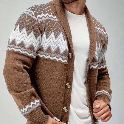 Long-Sleeve Knitted Cardigan Coat Sweater