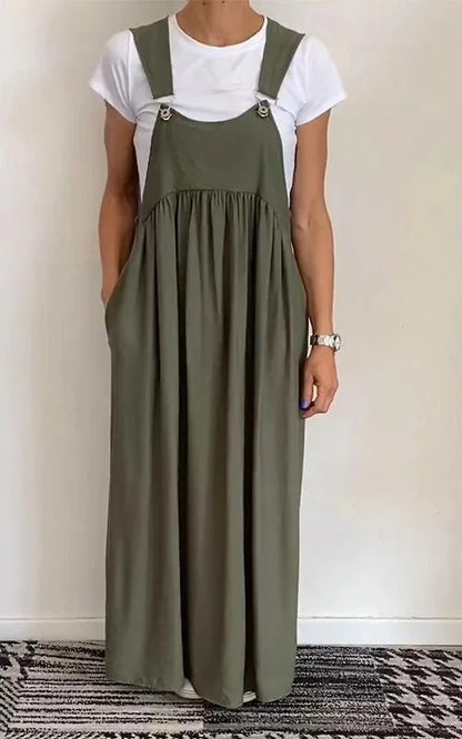 Flowy Linen Sleeveless Dress & Skirt