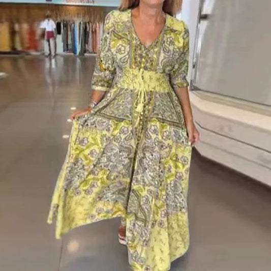 Boho Grace Tassel Maxi Dress