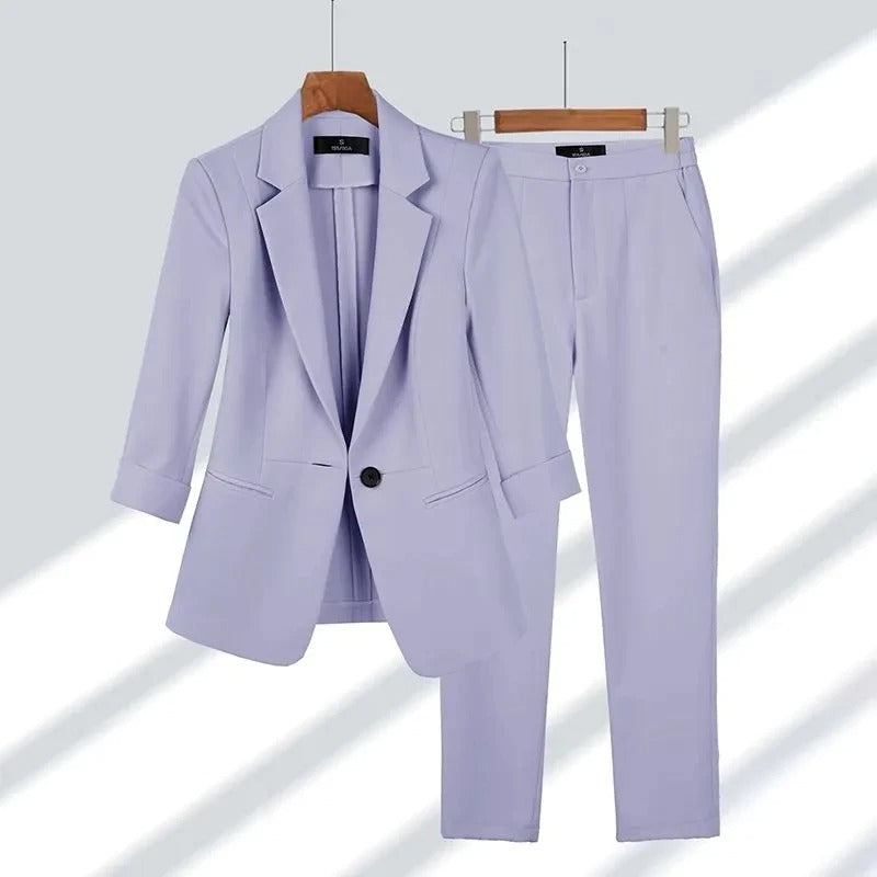 Korean Chic Elegant 2-Piece Suit