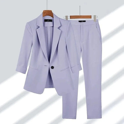 Korean Chic Elegant 2-Piece Suit