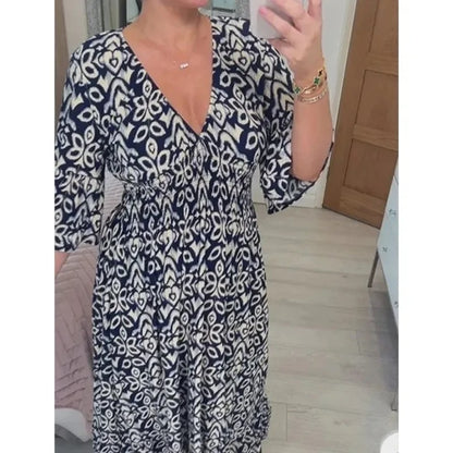 Effortless Boho Chic Floral Wrap Dress