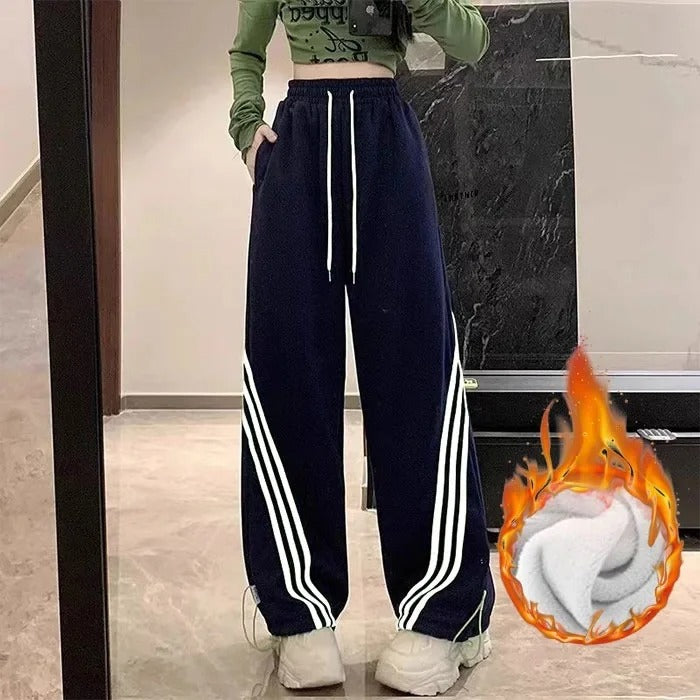 Retro Slim Wide-Leg Casual Sweatpants