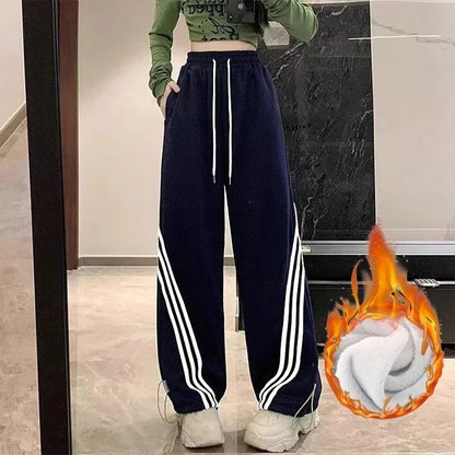 Retro Slim Wide-Leg Casual Sweatpants