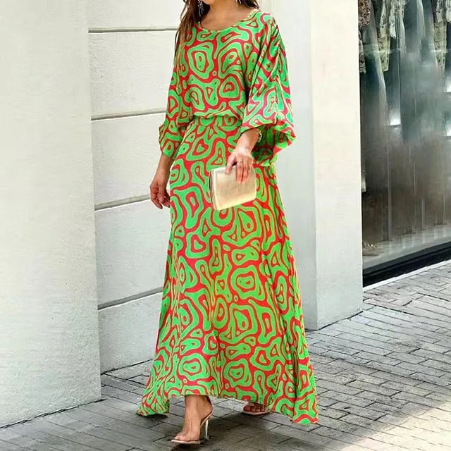 Effortless Elegance Long Sleeve Skirt Set