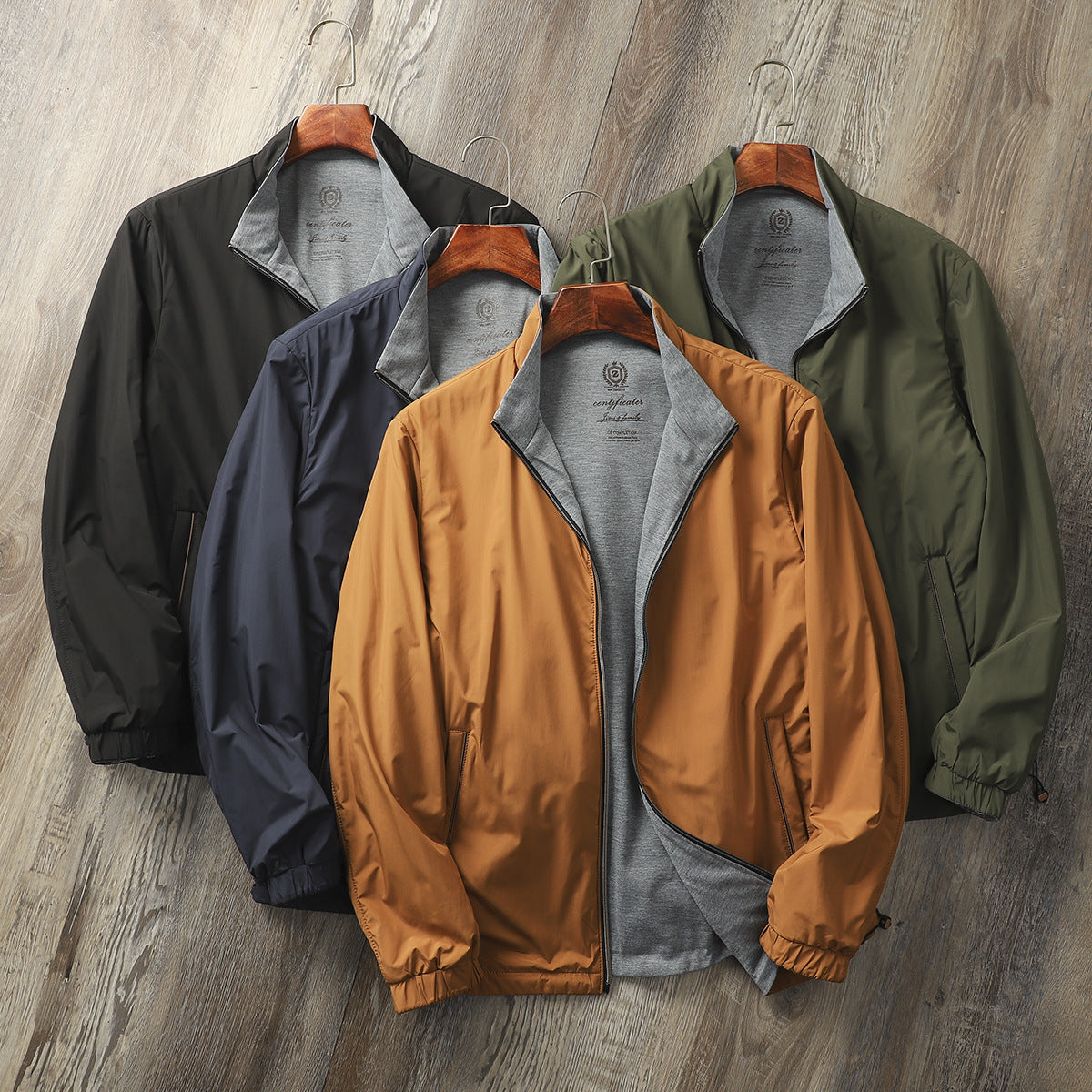 Men's Casual Stand Collar Simple Jacket