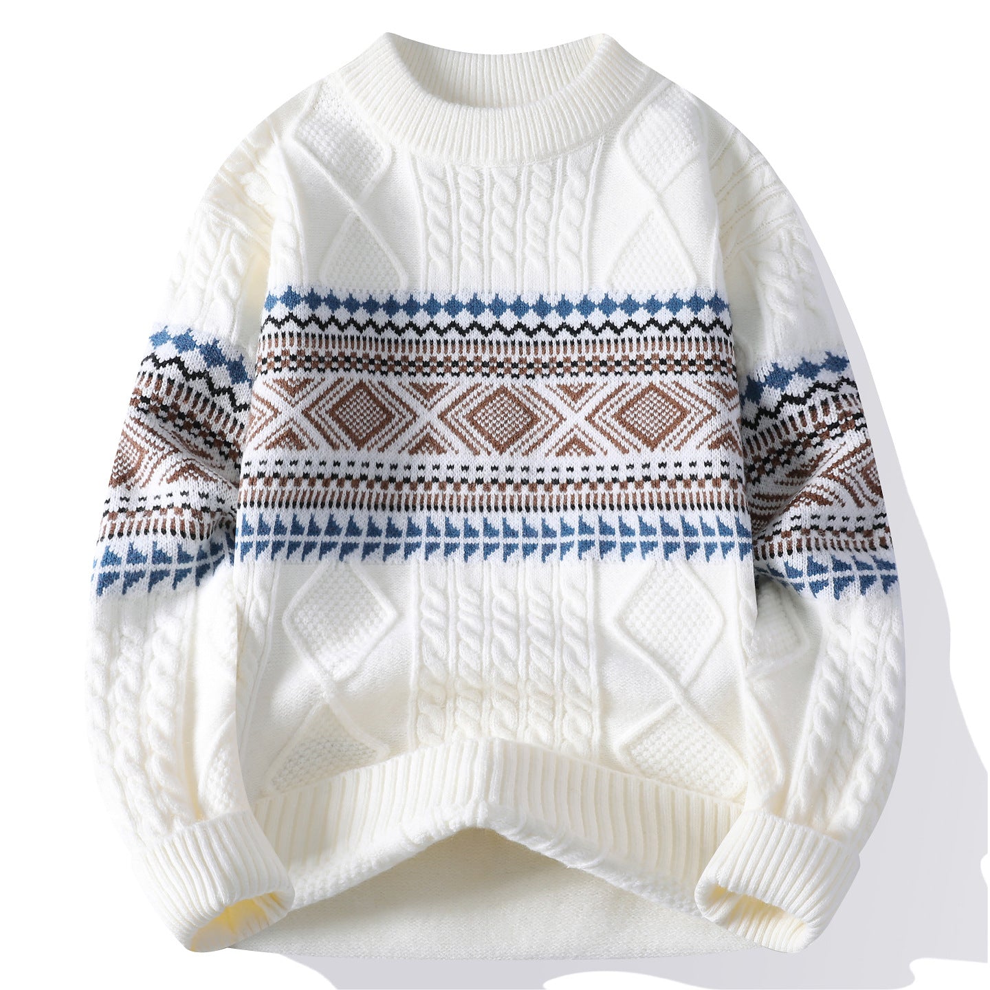 Men Winter Fashion Mock Neck Sweater