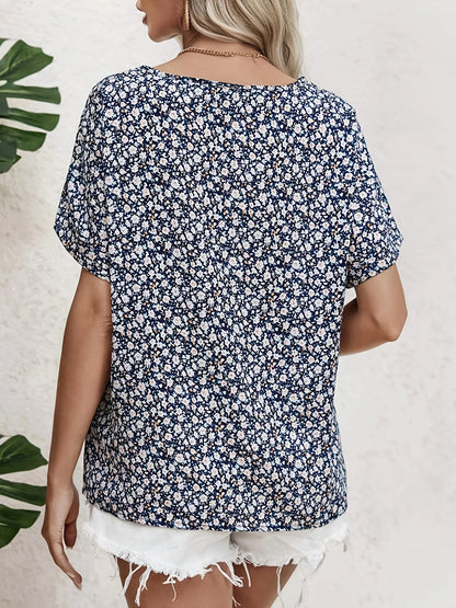 Floral Button Beach T-shirt