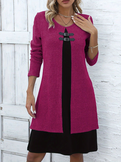 Women's Round-neck Long-sleeved Sweater