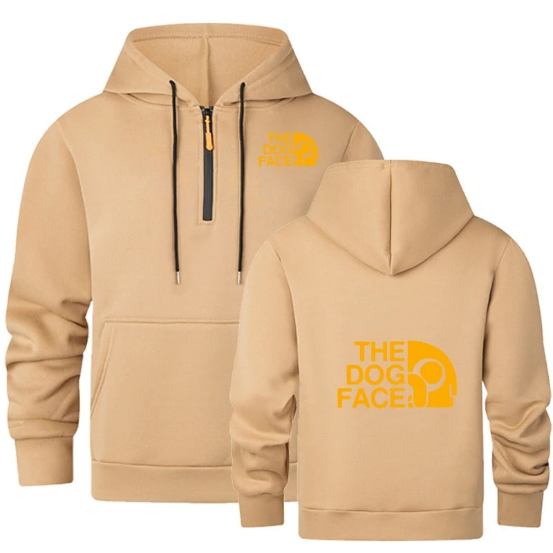 Men's Semi Zipper Casual Hoodie