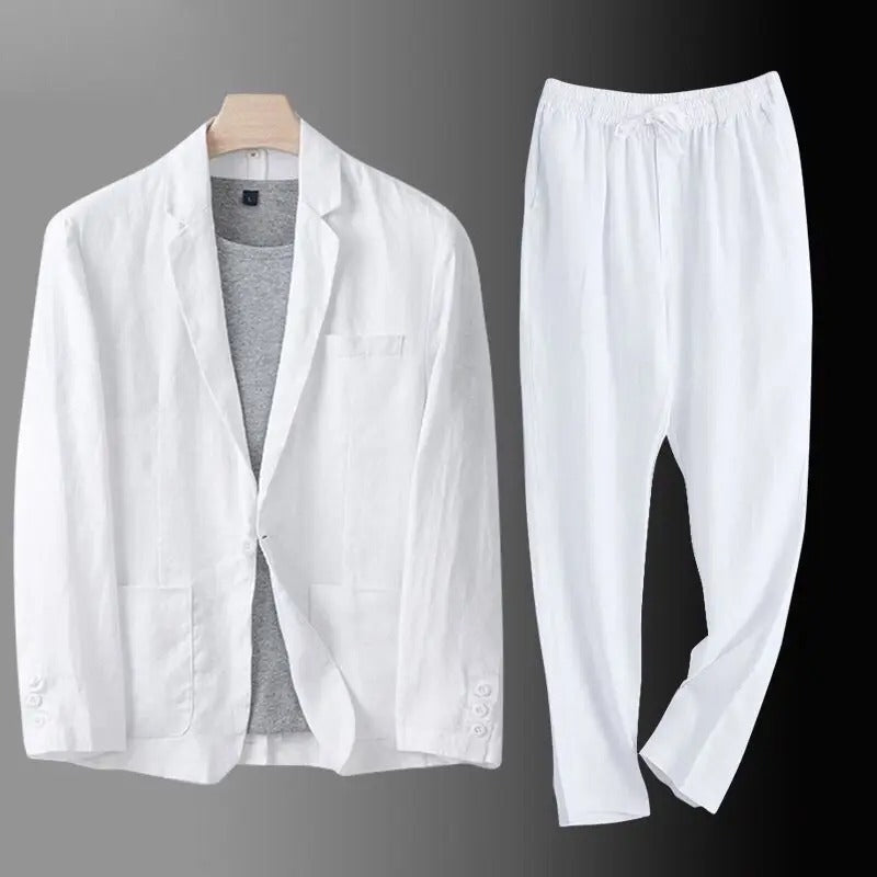 Stylish Linen Blazer Set
