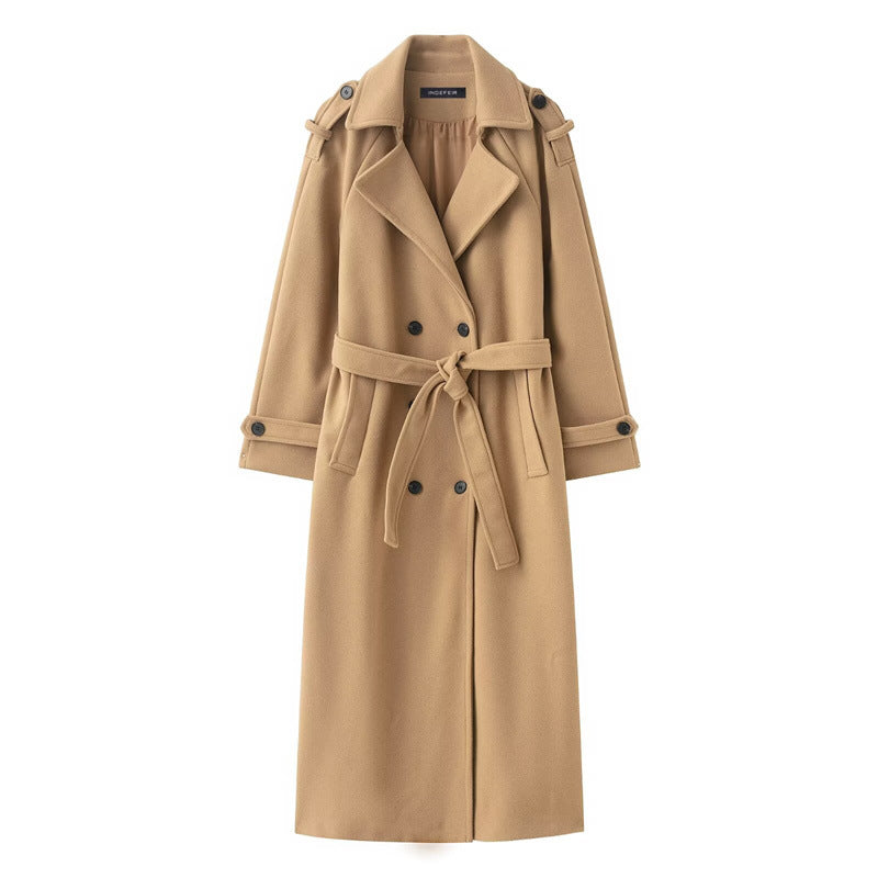Women Double style Long Wool Coat