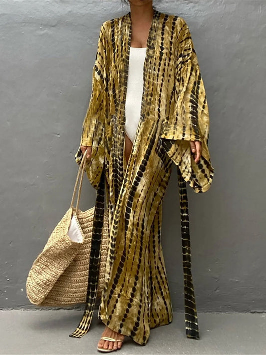 Printed Belted Beach Cover