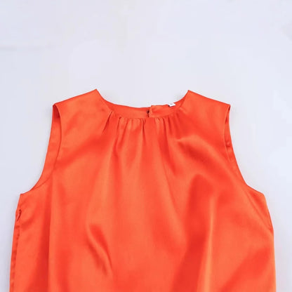 Silk Pleated Dress