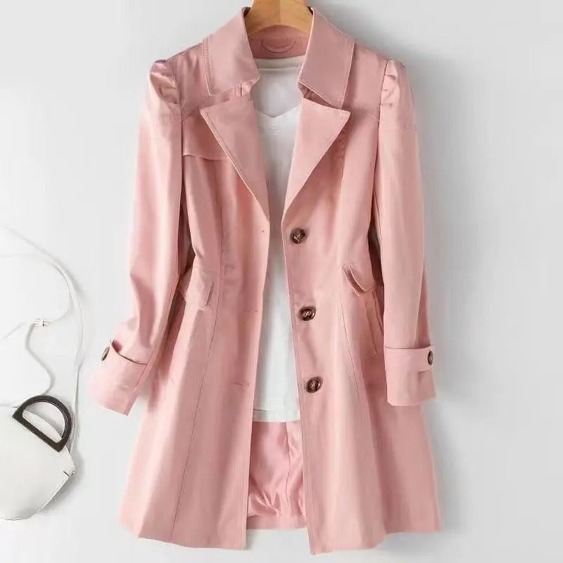 Slim Fit Double-Breasted Mid Coat