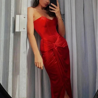 Tuularose Retro Luxe Slit Dress
