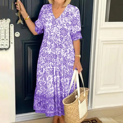 Floral Boho Wrap Maxi Dress