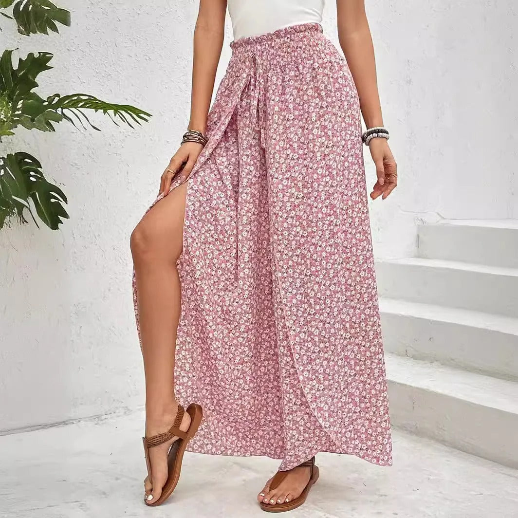 Petal Whisper Wide Leg Pants