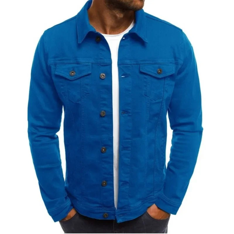Vintage Denim Moto Jacket